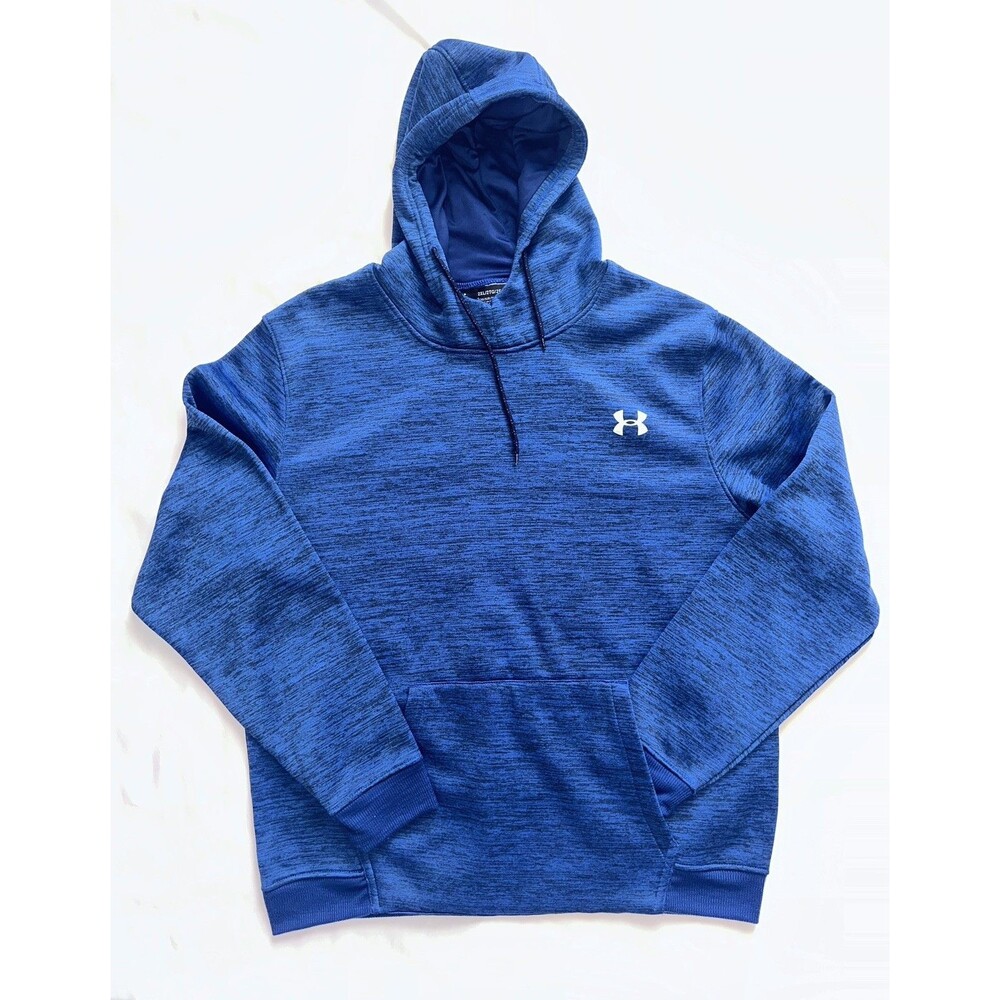Under Armour Hoodie Mens 2XL Blue Heather Performance Loose Fit Pullover